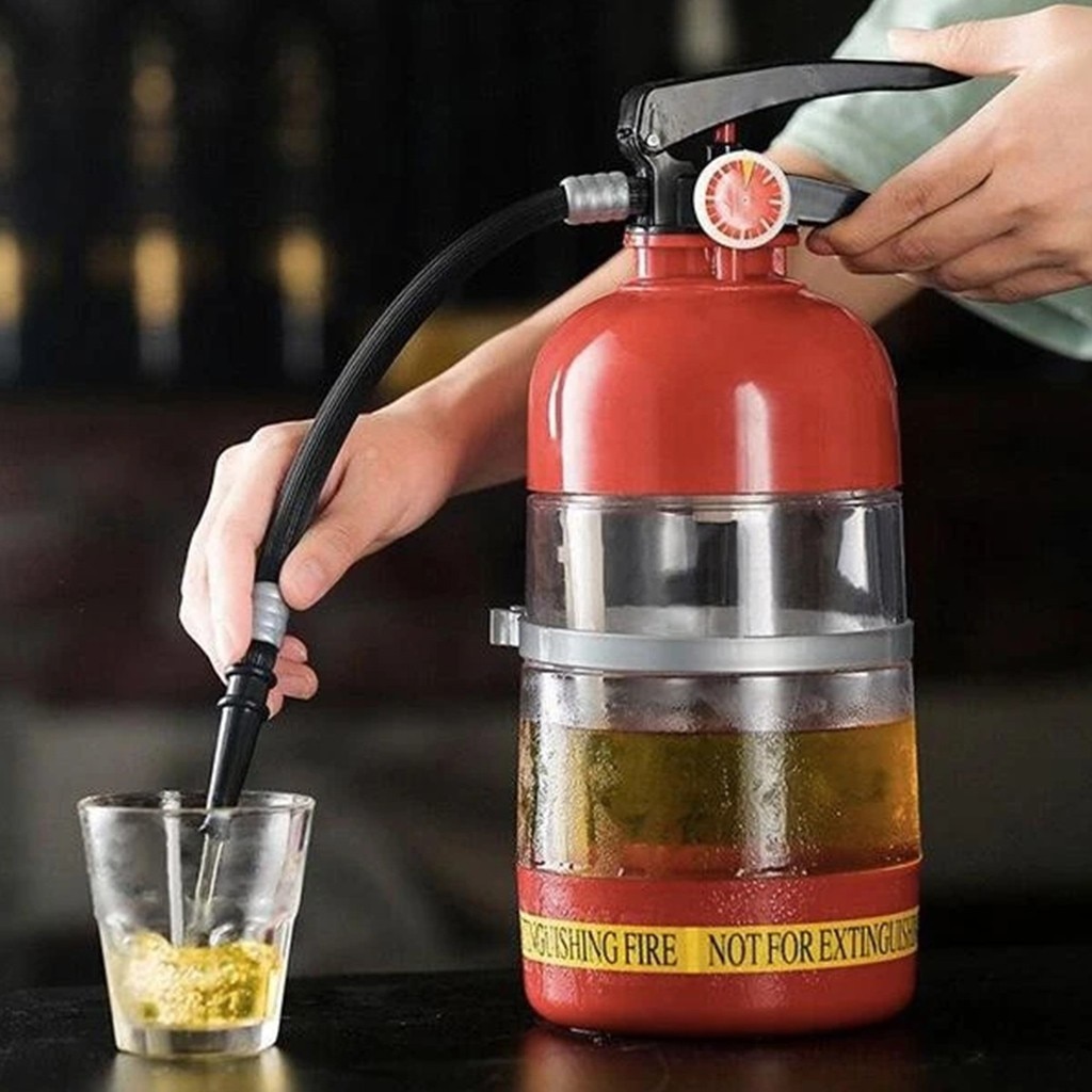 2L Wine Drink Dispenser Fire Extinguisher Pourer Party Beer Water Dispenser Beer Barrels Beverage Liquor Bar Accessory