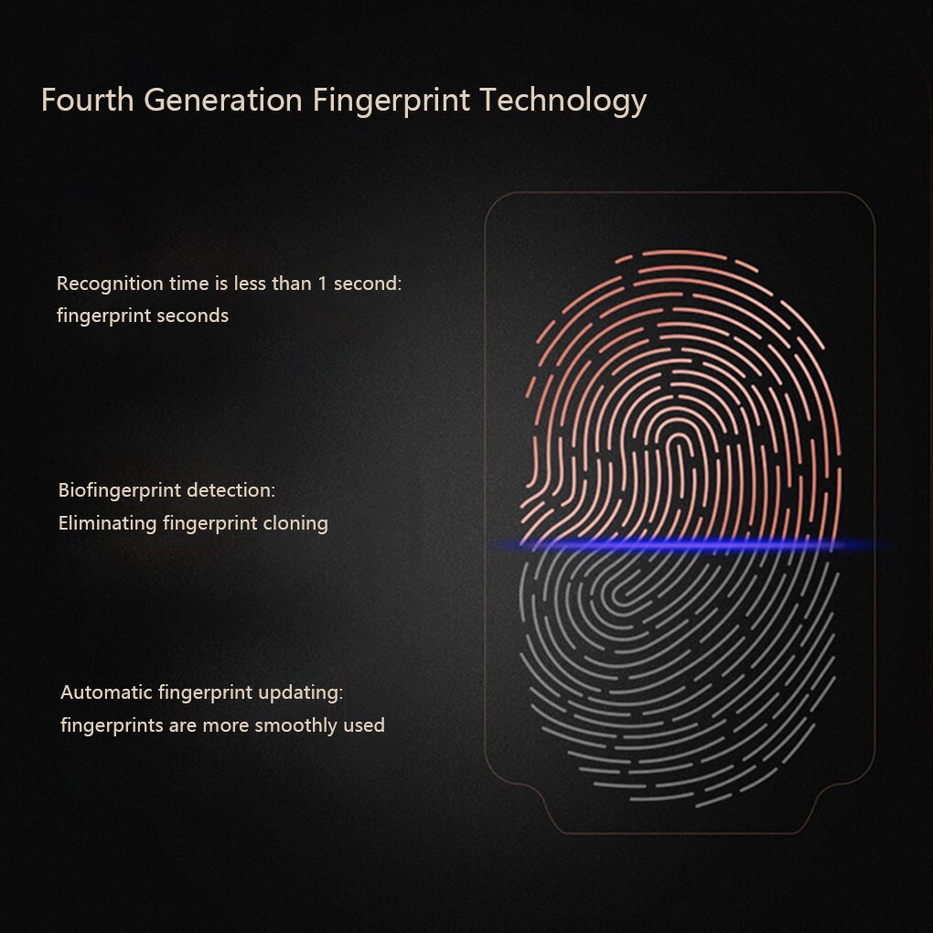 USB Fingerprint Lander Quick Identification File Encryption Laptop Computer Login Lock Black