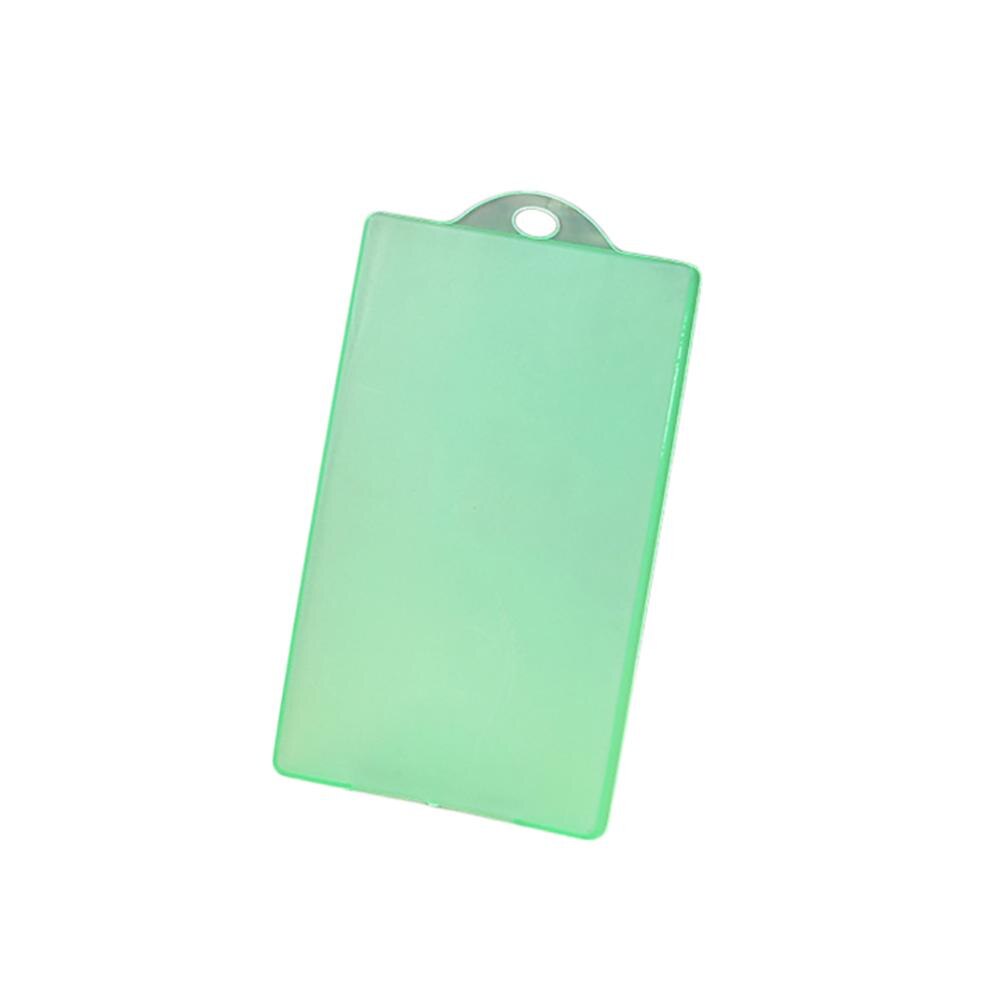 Przezroczysty dwustronny pionowy plastikowy identyfikator IC plakietka plastikowy matowy uchwyt na kartę pokrowiec kieszonkowy: Zielone światło