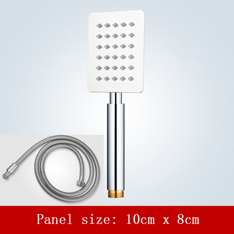 Wetips Bad Douchekop Hoge Drukverhoging Waterbesparing Beweegbare Ultradunne Douchekop Badkamer Rvs Douche Nozzle: square set1