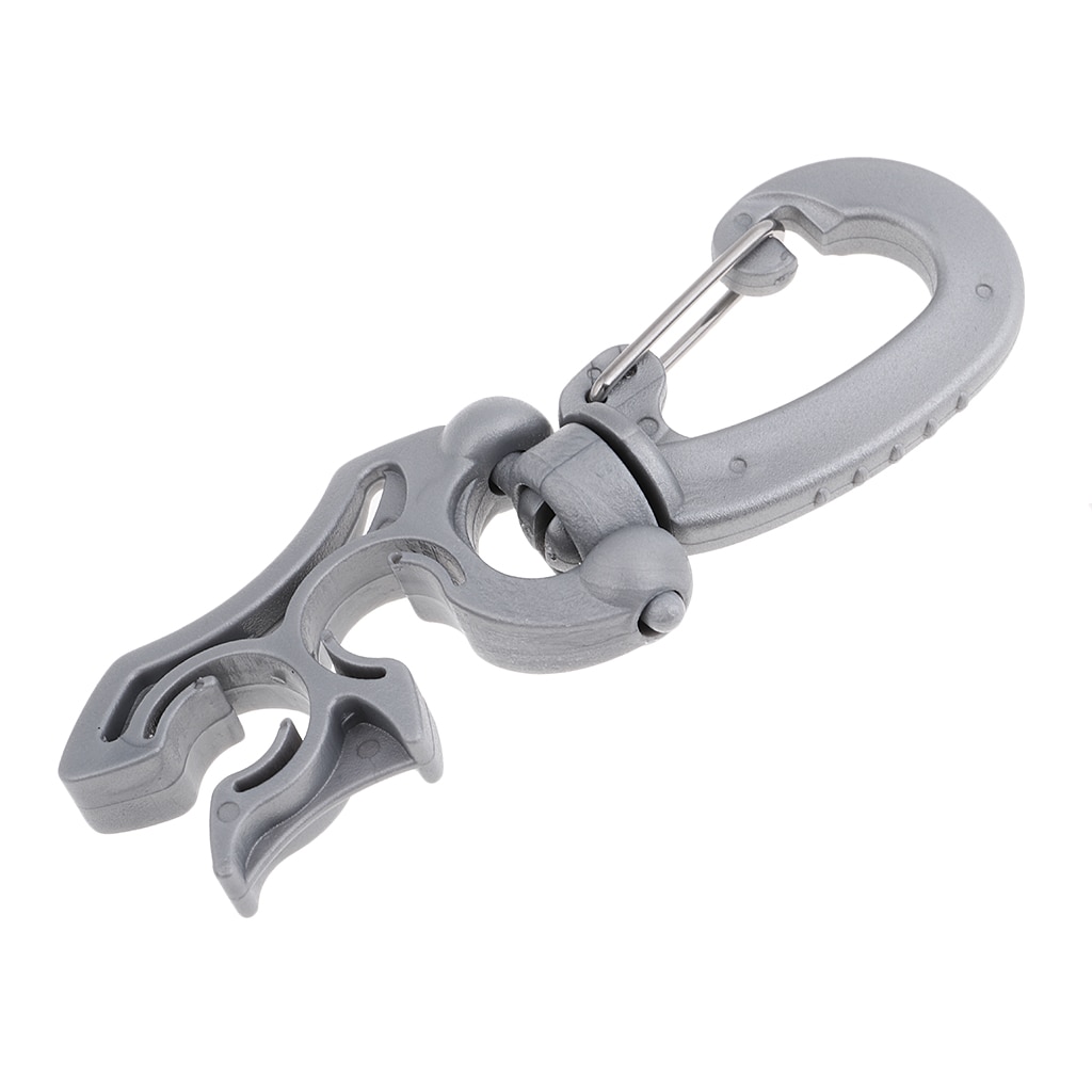 Universal Plastic Regulator Octopus Double BCD Hose Holder with Clip Buckle Hook for Scuba Diving Snorkeling Dive Diver