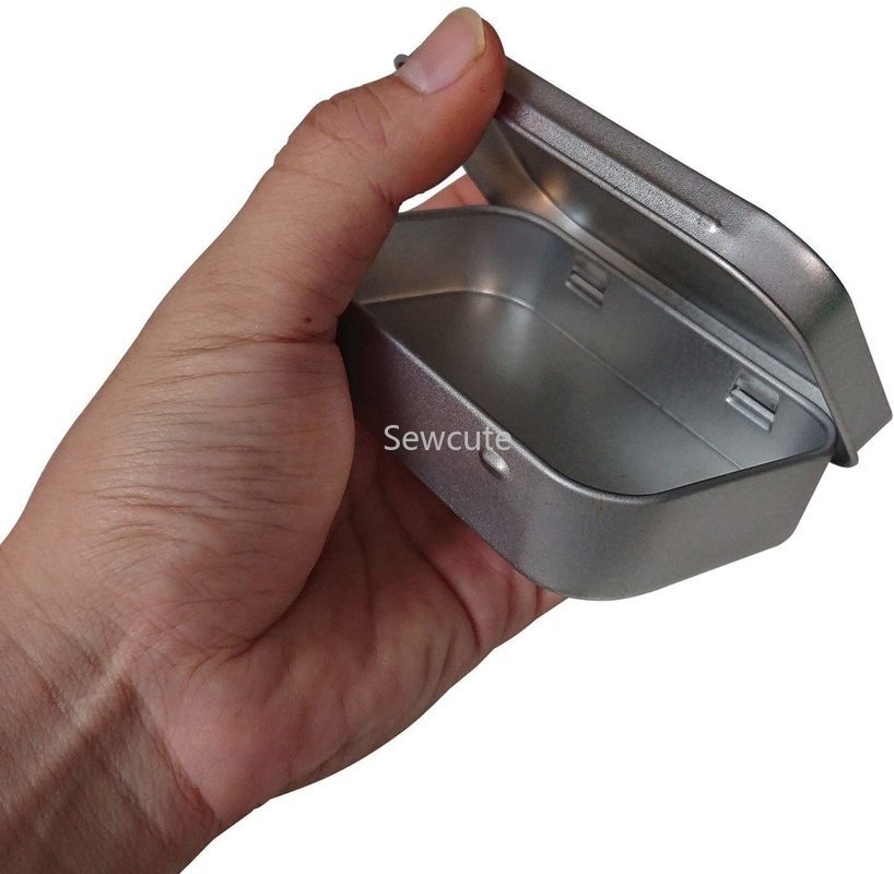 6 Pcs Metal Hinged Tin Box Container Mini Portable Small Storage Container Kit with Lid Craft Container Empty Boxes Home Storage