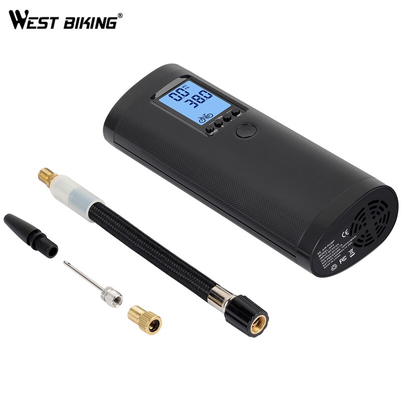 WEST RADFAHREN Fahrrad Pumpe Smart Fahrrad Elektrische Pumpe Schrader Presta Bike Inflator Wiederaufladbare für Telefon Road MTB Motorrad Pumpe