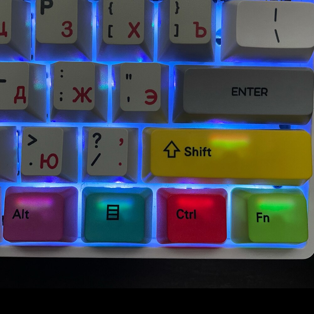 10pcs Gaming Key Caps Pad Keyboard KeyCaps Mechanical Keyboard CMYK Key Cap for Cherry/Kailh Replace Modifier