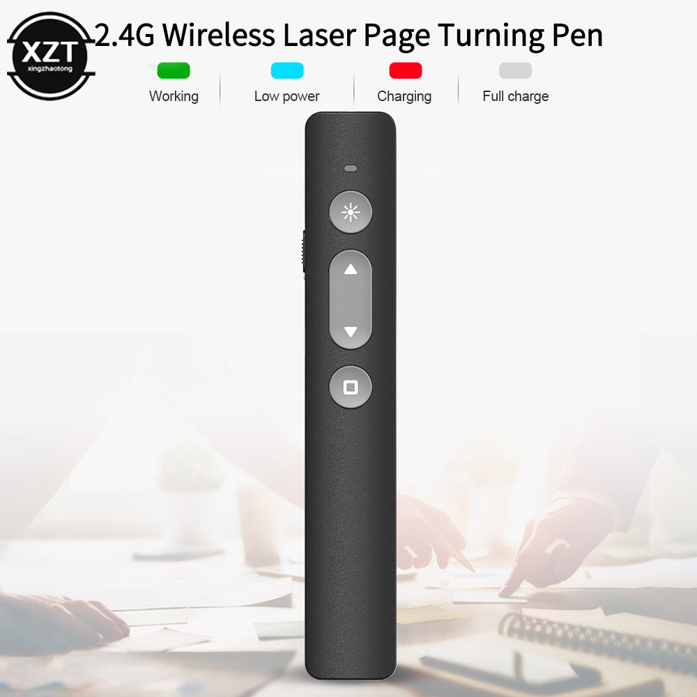 Presentation Clicker Wireless Presenter Pointer N35 RF 2.4GHz PPT Slide Advancer USB Remote Control Flip Pen for Powerpoint