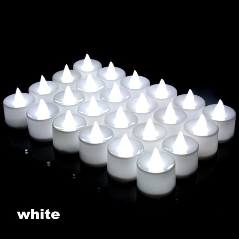 LED Tealight Candles Lamp Candles Light Votive Romantic Home Wedding Decor 7 Styles 3 Size Battery Best Smokeless: D1 white light