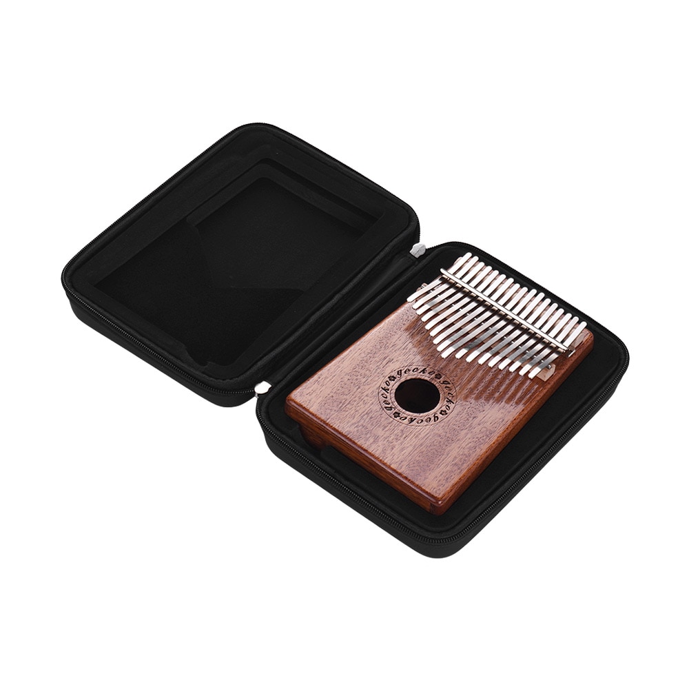 Gecko  k17m 17- nyckel kalimba tumme piano mbira mahogny massivt trä med väska förvaringsväska stämhammare musikbok klistermärken