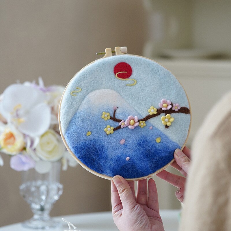 DIY Wool Felt Kit Scenery Embroidery Needle Feltin... – Grandado