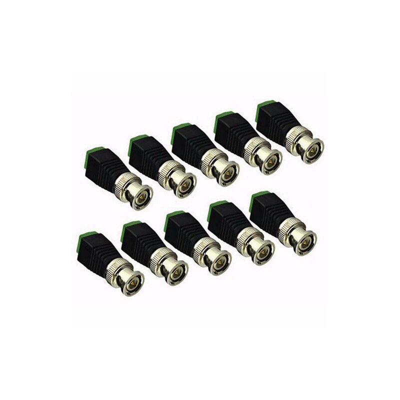 100PCS/Lot CCTV Accessories SMTSEC BNC Male To DC Connector Coax Coaxial Connector For CCTV Camera System BNC-116