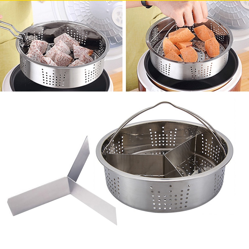Cesta de vapor para cocinar al vapor, práctico vaporizador económico de acero inoxidable, vajilla de cocina, accesorios de huevo de vegetales para Cocina