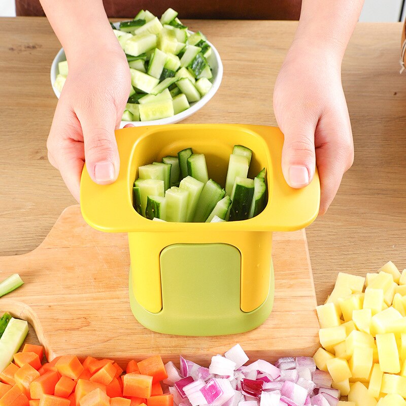 Potato Chip Cutter Onion Diced Carrot Ham Diced Household Cucumber Potato Chip Cutter Gadget Utensils for Kitchen Accessories