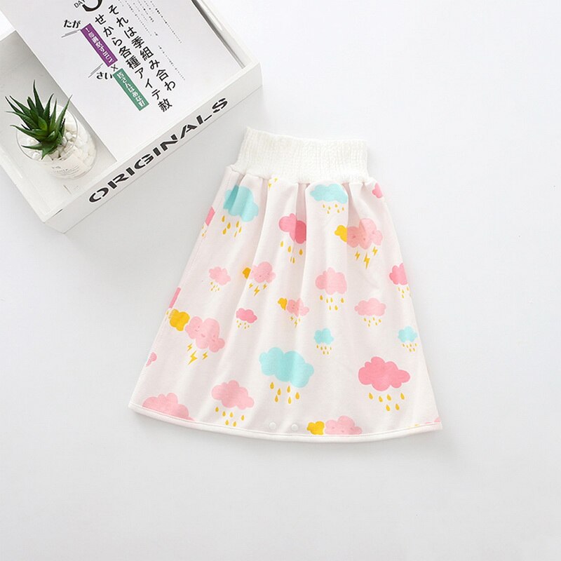 Imperméable à l'eau couche-culotte couche-culotte urine jupes coton pantalon d'entraînement pour bébé bébé garçon fille lit de couchage vêtements pot formation: 5 / L