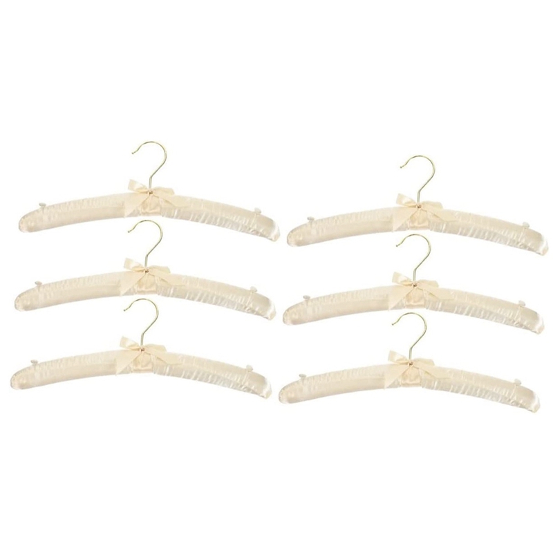 Cintre Blanc Antidérapant Rembourré en Mousse pour Femme, Vêtement pour Pull et Jupe, 10 Pièces: Default Title