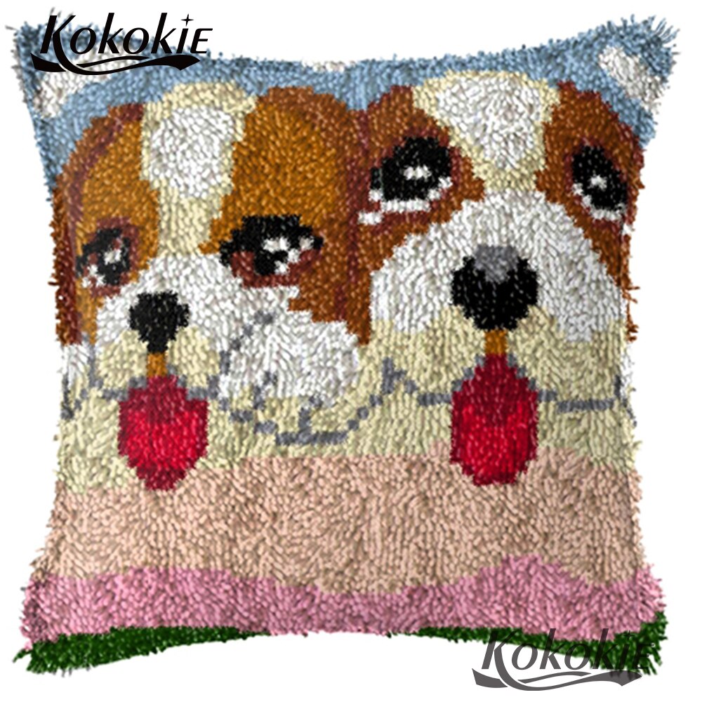 Klink Haak Diy Tapijt Maken Kit Kruissteek Kits Borduren Handwerken Sets Cartoon Hond Tapijt Handwerken Haken Kleed Kits