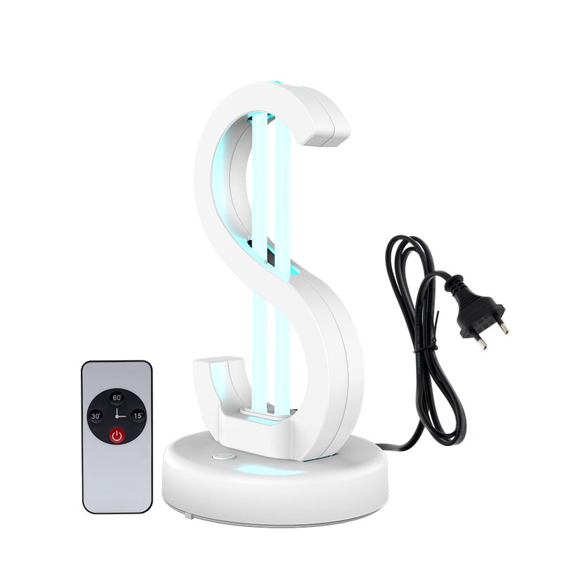 Ultraviolet kvarts lampe timing bakteriedræbende lys uvc bakteriedræbende desinfektionslampe 110v / 220v uv sterilisator dræbe mide luft ren: 30w- hvide / 220v eu-stik