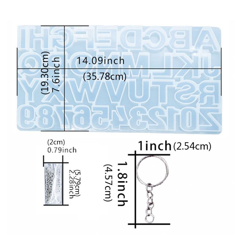 Molde de resina de cristal Epoxy letras del alfabeto números colgantes, molde de silicona para manualidades fabricación de joyas artesanales, herramientas, novedad de