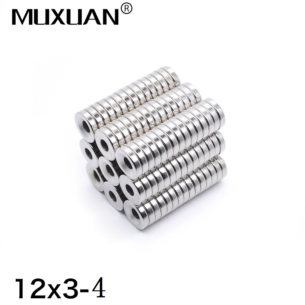 100 stuks supersterke ronde neodymium verzonken ringmagneten