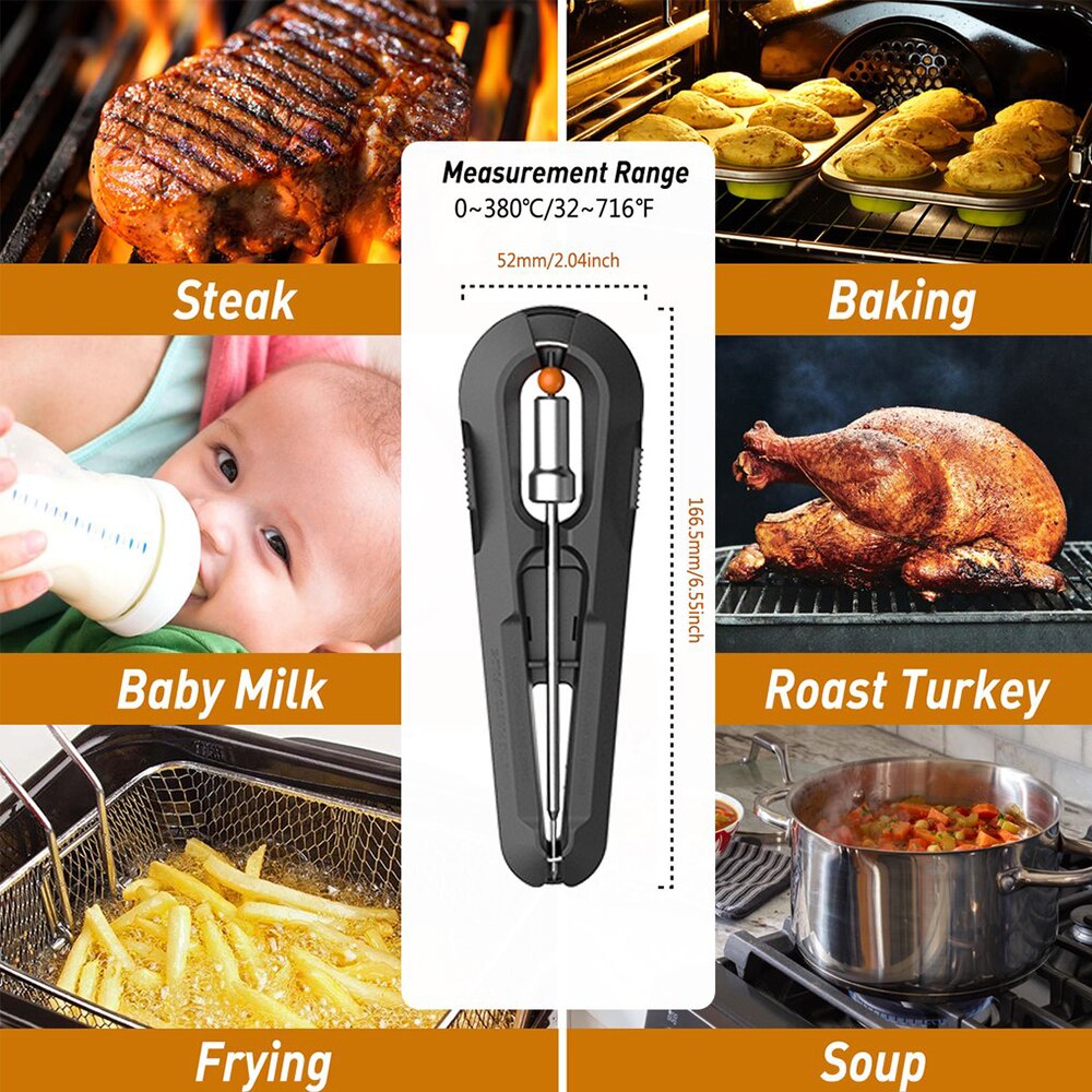 AidMax Stainless Steel Digital Thermometer Probes for Bluetooth Meat BBQ Cooking Thermometer