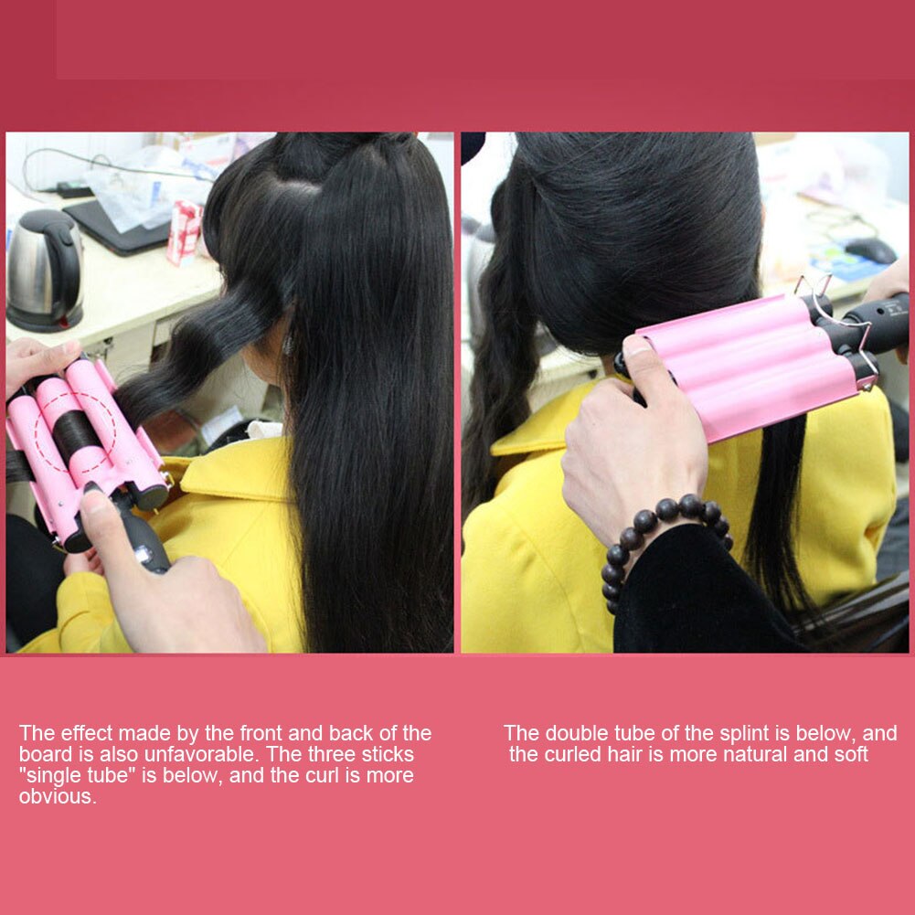 Curling Iron Ceramic Triple Barrel Hair Styler Hair Waver Styling Tools Hair Curler Electric Curling Hairstyling