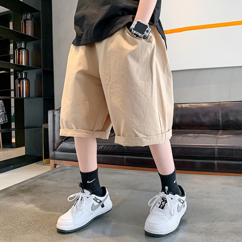 Shorts Pants for Kids Summer Casual Solid Color Boys Beach Sport Shorts for Teenage Short Sweatpants Clothes 5 7 9 11 13 14Years