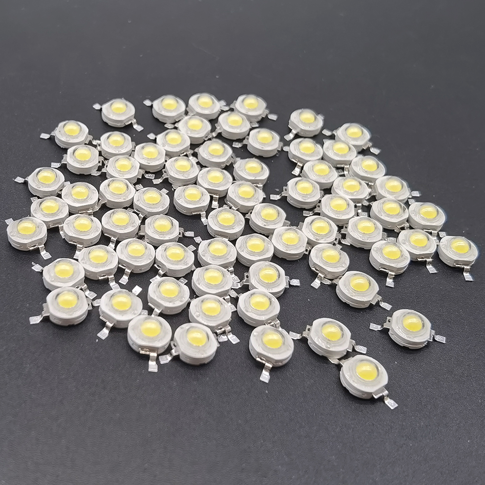 10-100 Uds. Chip de lámpara LED COB 1W 3W 3,2-3,6 V entrada 100-220LM Mini diodo de bombilla LED SMD para reflector LED DIY foco Downlight