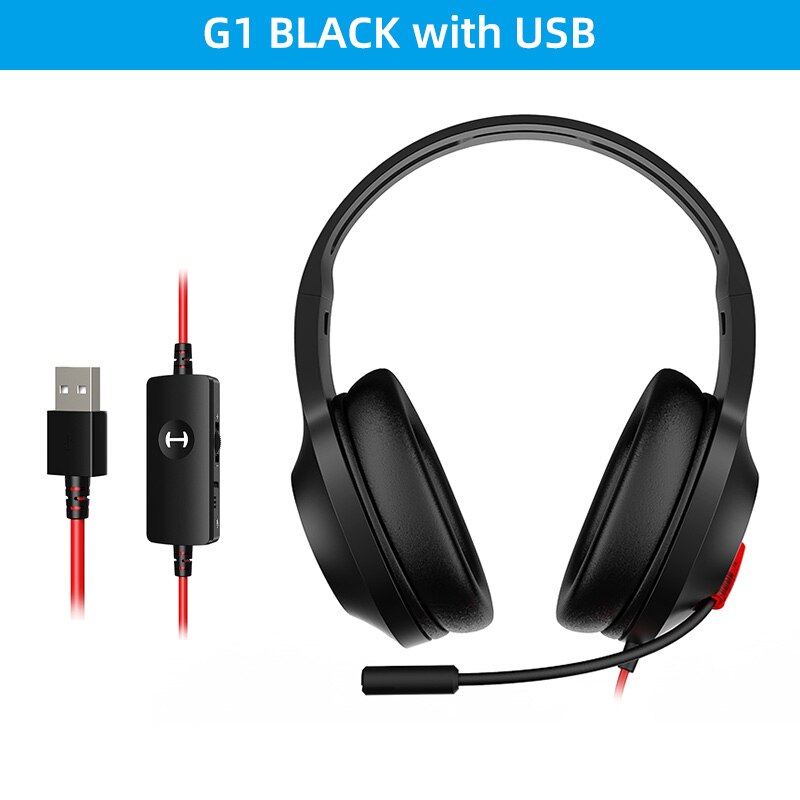 EDIFIER HECATE G1 przewodowy zestaw słuchawkowy do gier słuchawki z mikrofonem 40mm jednostka Gamer słuchawki do komputera Laptop USB/3.5mm: G1 (USB)