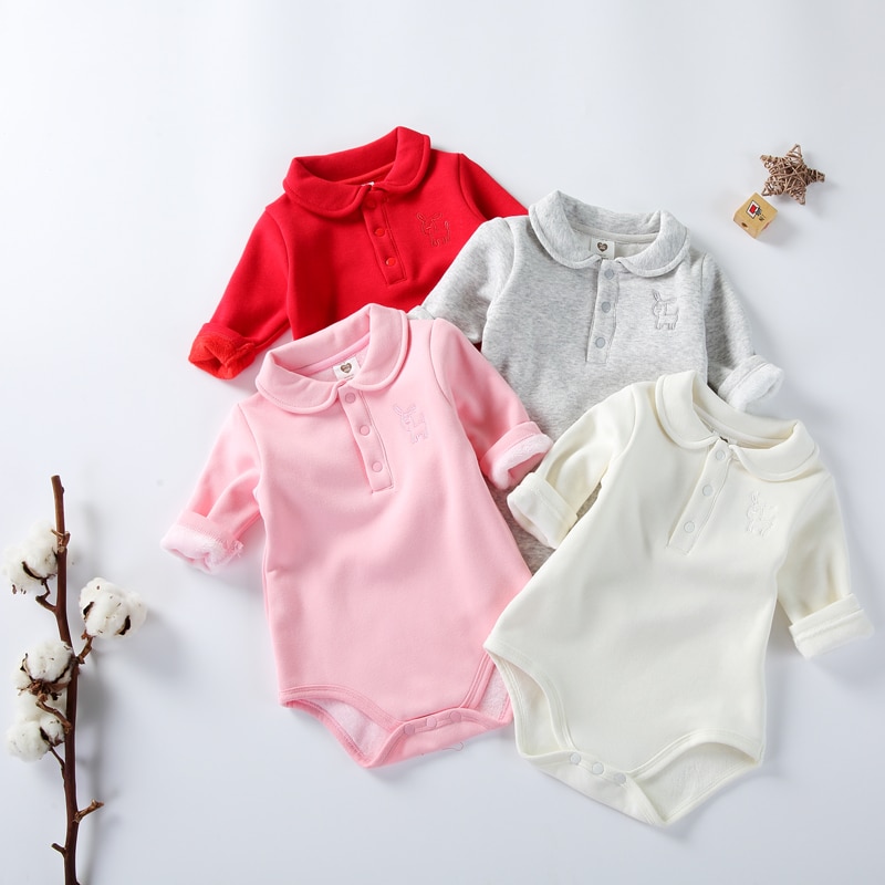 Baby Bodysuit Lange Mouwen Kleding Dikke Warme Kinderen Kleding Baby Meisjes Jongens Kleding Kinderen Jumpsuit 100% Katoenen Baby Overalls