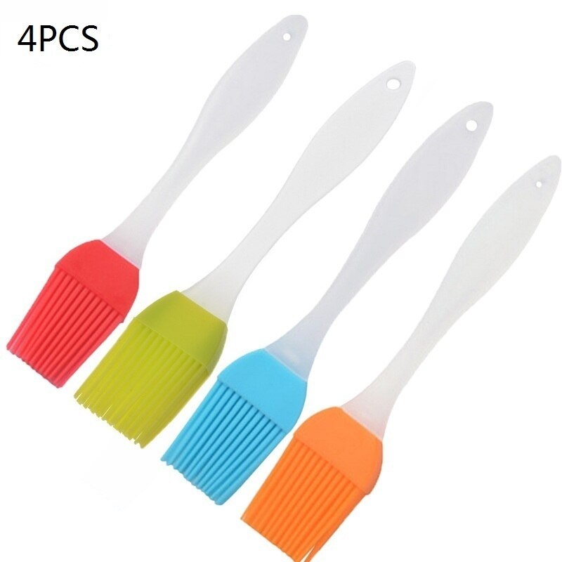 Anneau d'oeuf antiadhésif moule Shaper cercles oeuf frit crêpe Shaper Omelette moule acier inoxydable cuisine friture oeufs moule outils: 4Pcs Oil brush