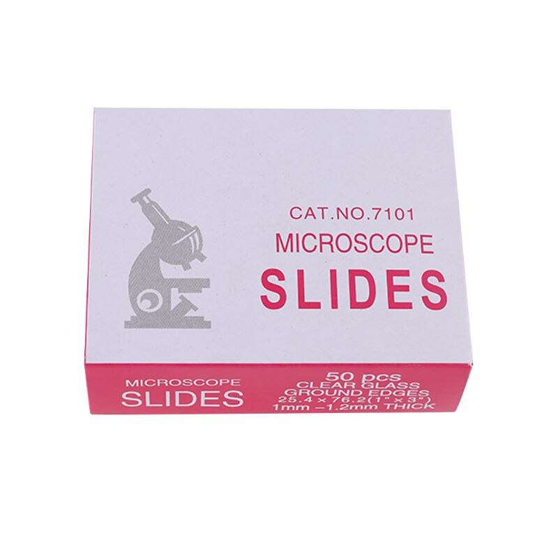 50 Pcs 7101 Polished Edge Microscope Slides for Preparation of Specimen Glass Cover Slips Optical Instruments Microscope