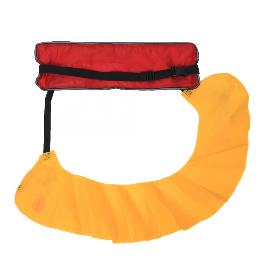 Opblaasbare Draagbare Volwassenen Opblaasbare Reddingsvest Riem Met Reflecterende Tapes En Fluitje Voor Vissen Zwemmen Accessoire