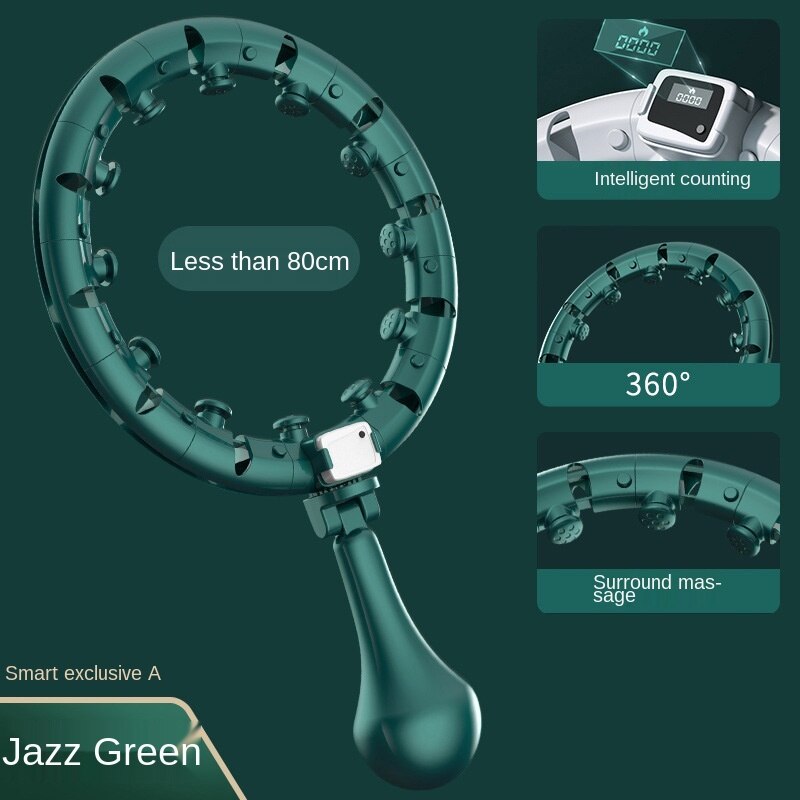 Huula ajustável massagem fitness hoop esporte aros abdominal cintura fina exercício equipamentos treinamento perda de peso: Green