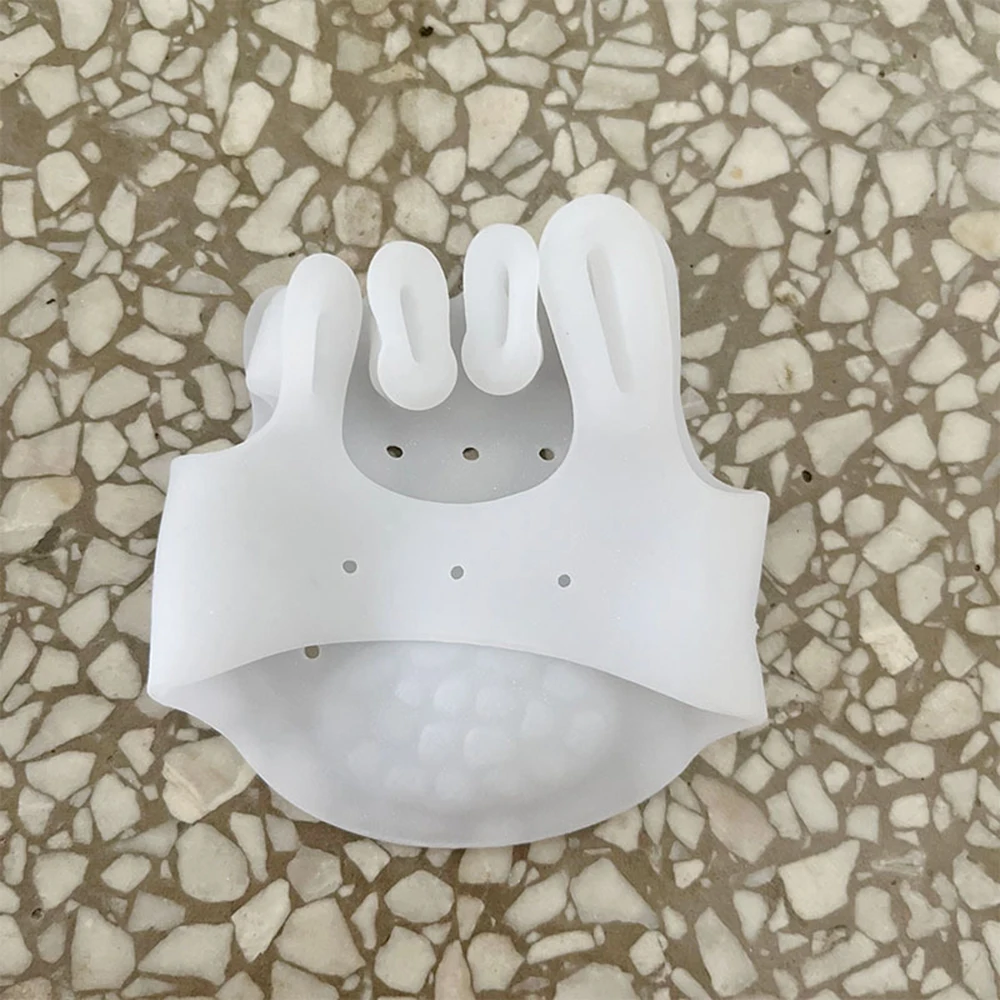 1pc silikon hallux valgus-korrigerer for tåseparator forfotputer avlastende innleggssåler forebygging av føtter: Lysegrønn