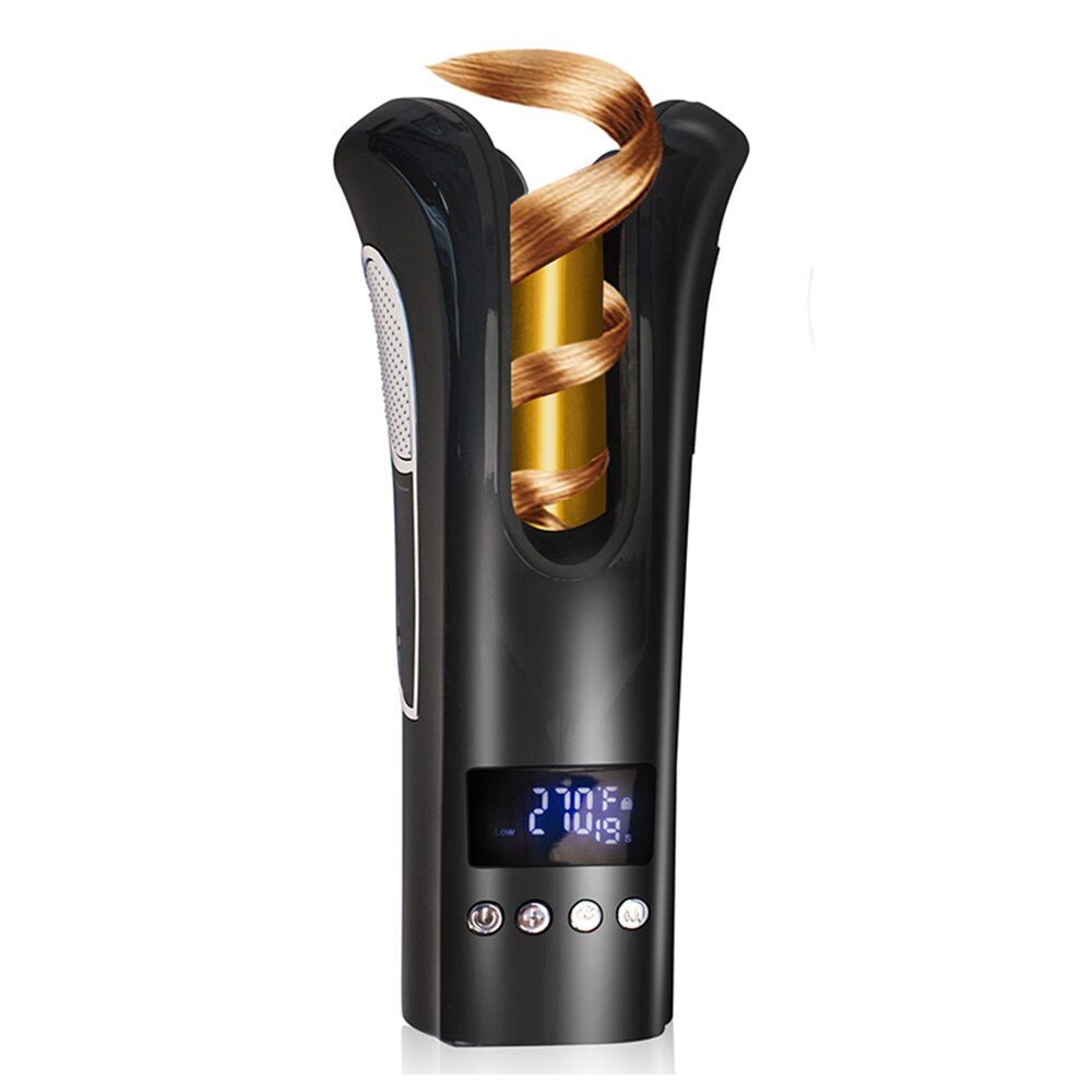 Automatic Hair Curler Rotating Curling Iron Hair Wand Styling Tools Curlers Crimper Curl Hair Styler Tools: black / US