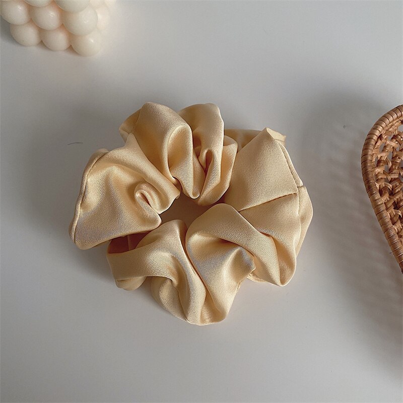 Black White Hair Scrunchies Simple Hair Band Women Girls Ponytail Holder Hair Rubber Bands Hair Ties Hair Accessories: C2