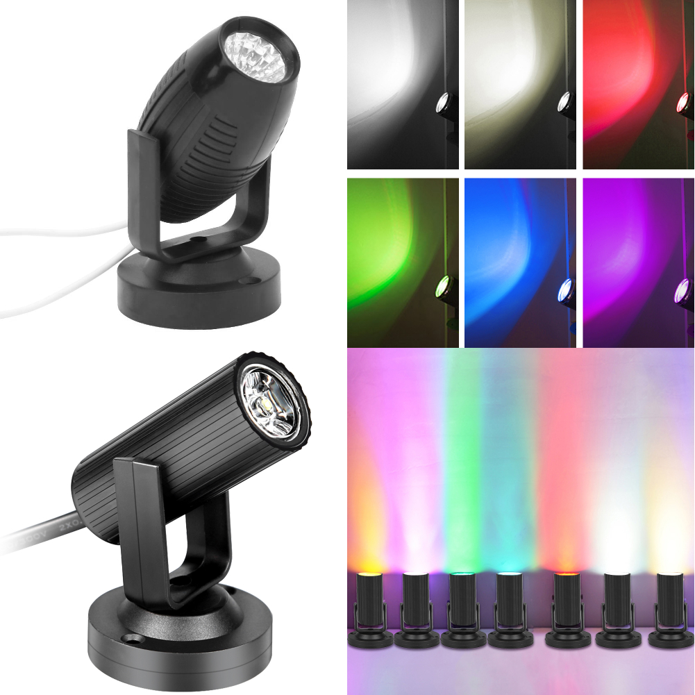 RGB 1W Led Bühne Scheinwerfer Leichte, Tragbare Lampe 360 ° Weiche Geburtstag Party Dance Boden Strahler Disco Bar KTV DJ Beleuchtung
