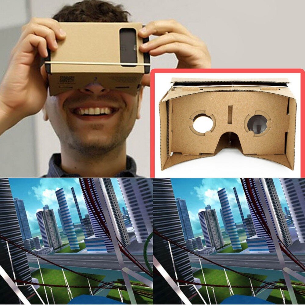 Ultra Clear Google Kartonnen Valencia Diy 3D Vr Virtual Reality Bril