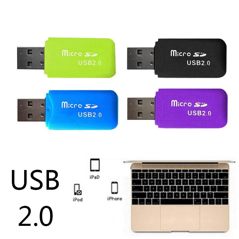 ! micro sim sd card reader usb 2.0 cardreader TF Flash Memory Card Reader Mini Adapter for Laptop