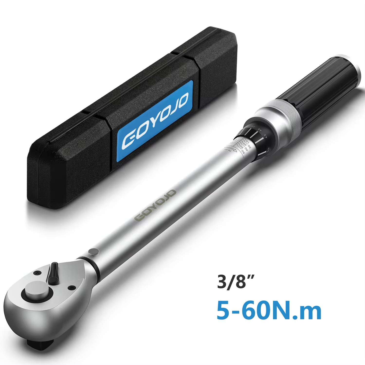1/4 Zoll 3/8 Zoll 1/2 Zoll Drehmomentschlüssel mit Vierkantantrieb, 40–220 Nm, Genauigkeit 3 %, Fahrrad-Autoreparatur, Handwerkzeuge, Schraubenschlüssel, 5–60 Nm, Zwei-Wege-Ratschenschlüssel: Blau