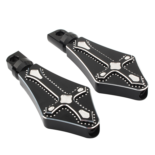Male Mount Motorcycle Front Rear Foot Peg Footrest Pedal For Harley Sportster Iron 883 Touring Road King Dyna Softail Fatboy: Red