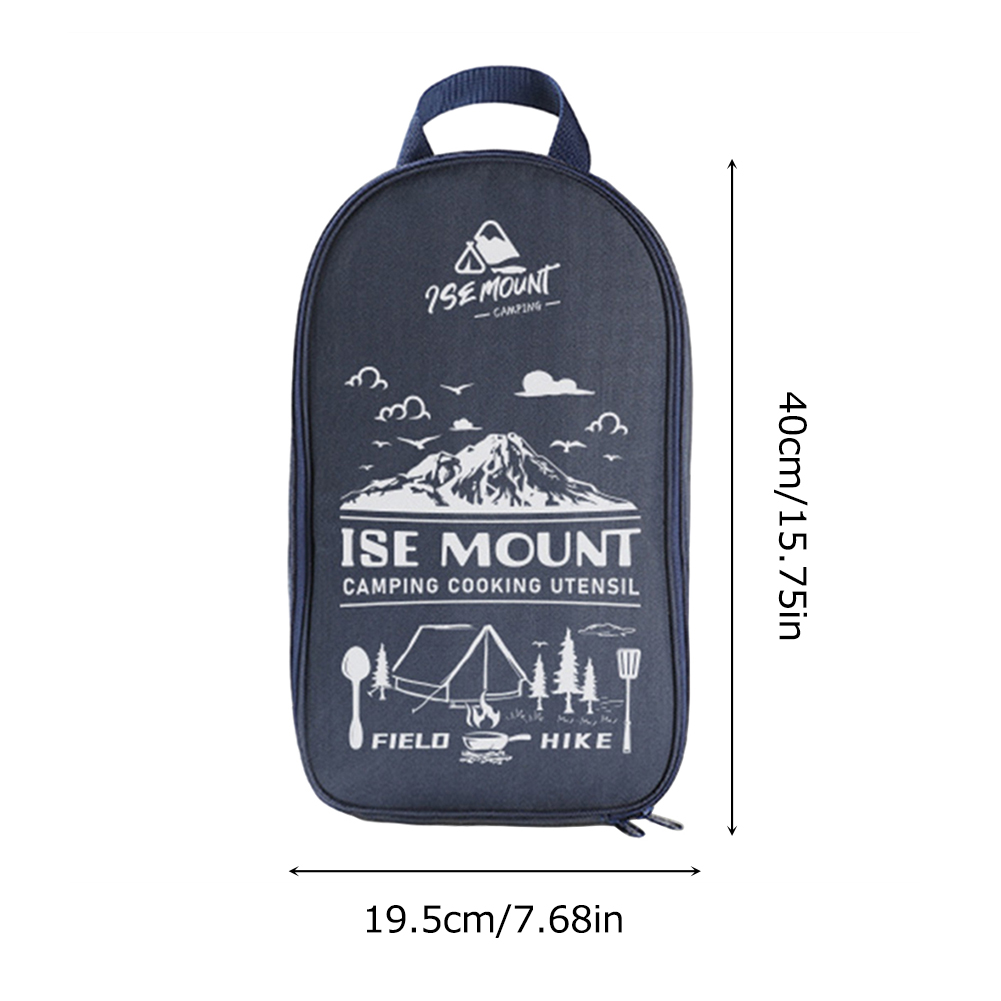 Camping Picknick Gebruiksvoorwerp Set Opbergzakken Oxford Doek Kookgerei Draagtas Wandelen Reizen Bbq Tafelgerei Etui Organizer Tas: Blauw