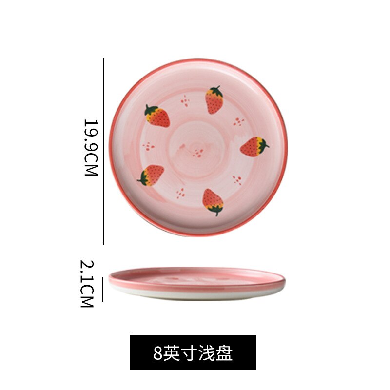 Porcelain Dinner Plate Set Round Ceramic Serving Plate Dinnerware Set Plate Dish Bowl Japanese Hand-painted Tableware Set: Blue