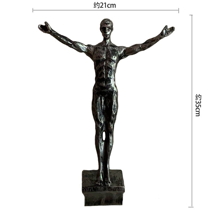 Figuras Retro de escalada en roca, escultura de resina artesanal, decoraciones de pared, colgante, estatua de pared de salón, deportista decorativo: E