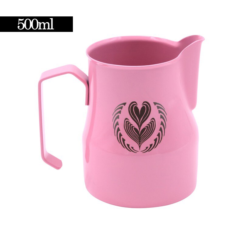 350/500/700ml Koffie Melk Opschuimen Jug Teflon Oppervlak Grote Buik Barista Pitcher Mok Roestvrij Staal Melk jug Voor WBC Concurrentie: 18