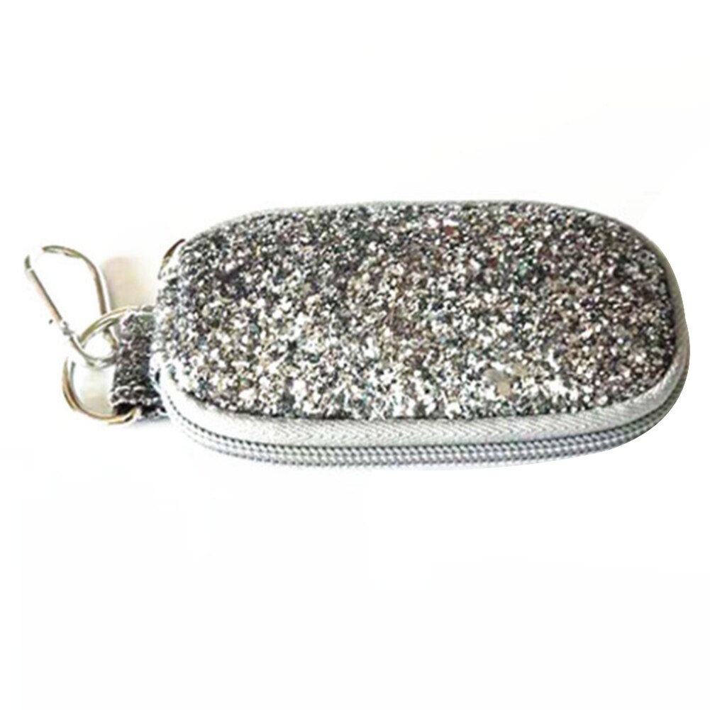 Pu Opslag Case Voor 1 - 2 Ml Etherische Olie Fles Met 10 Compartimenten: Sequin silver