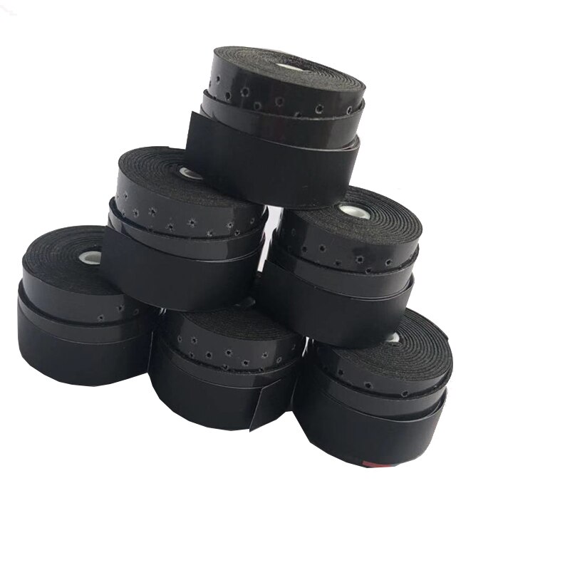 HAKI-empuñaduras de tenis adhesivas, mango de raqueta de tenis perforada, de color negro, sobre agarre, 10 Uds.,