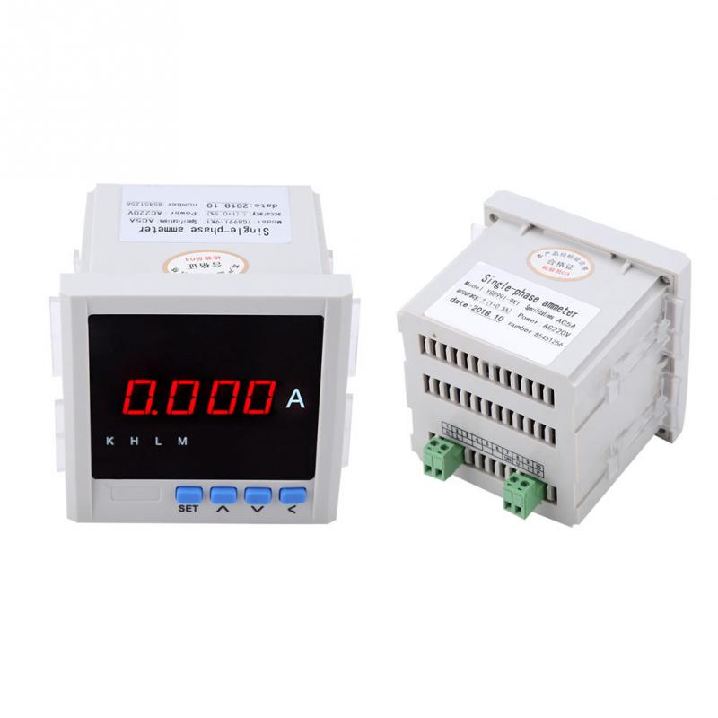 Digital Display Programmable Single Phase AC Ammeter 1A/5A with 485 Communication