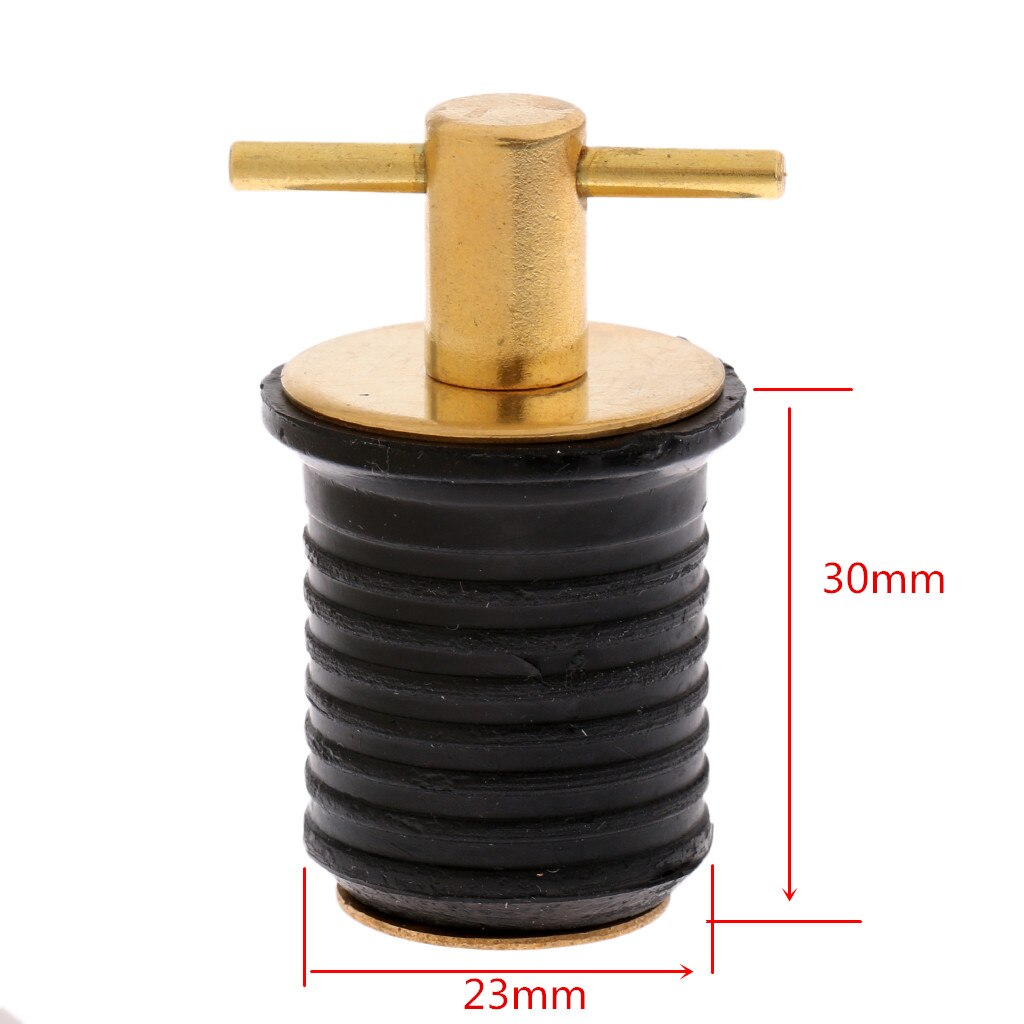 1Pcs Brass &amp; Rubber Boat Hull/Livewell/Baitwell Twist Drain Plug Turn-tite Plug