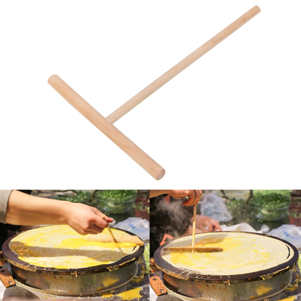 Pannenkoek Tool Pancake Batter Strooier Stok Houten Chinese Specialiteit Crêpe Maker Thuis Kitchen Tools
