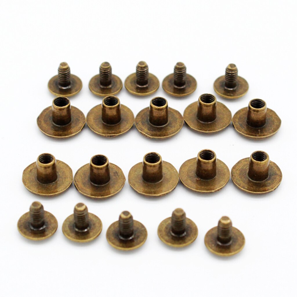 10Stck Bindung Chicago Schrauben Nagel Nieten Nieten Für DIY Kunst Handwerk 10X5mm