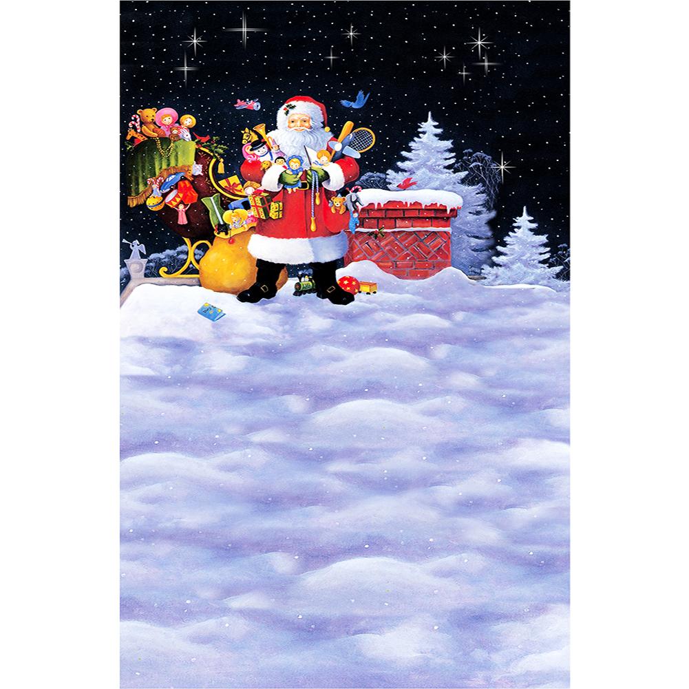 Durable Christmas Background Cloth Happy Year Photos Studio Snow Tree Backdrops Decoration Accessories 0.9X1.5m